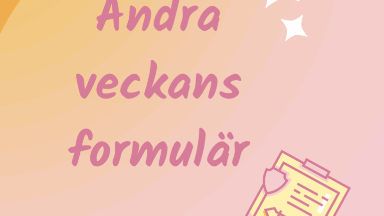 Andra veckans formulär
